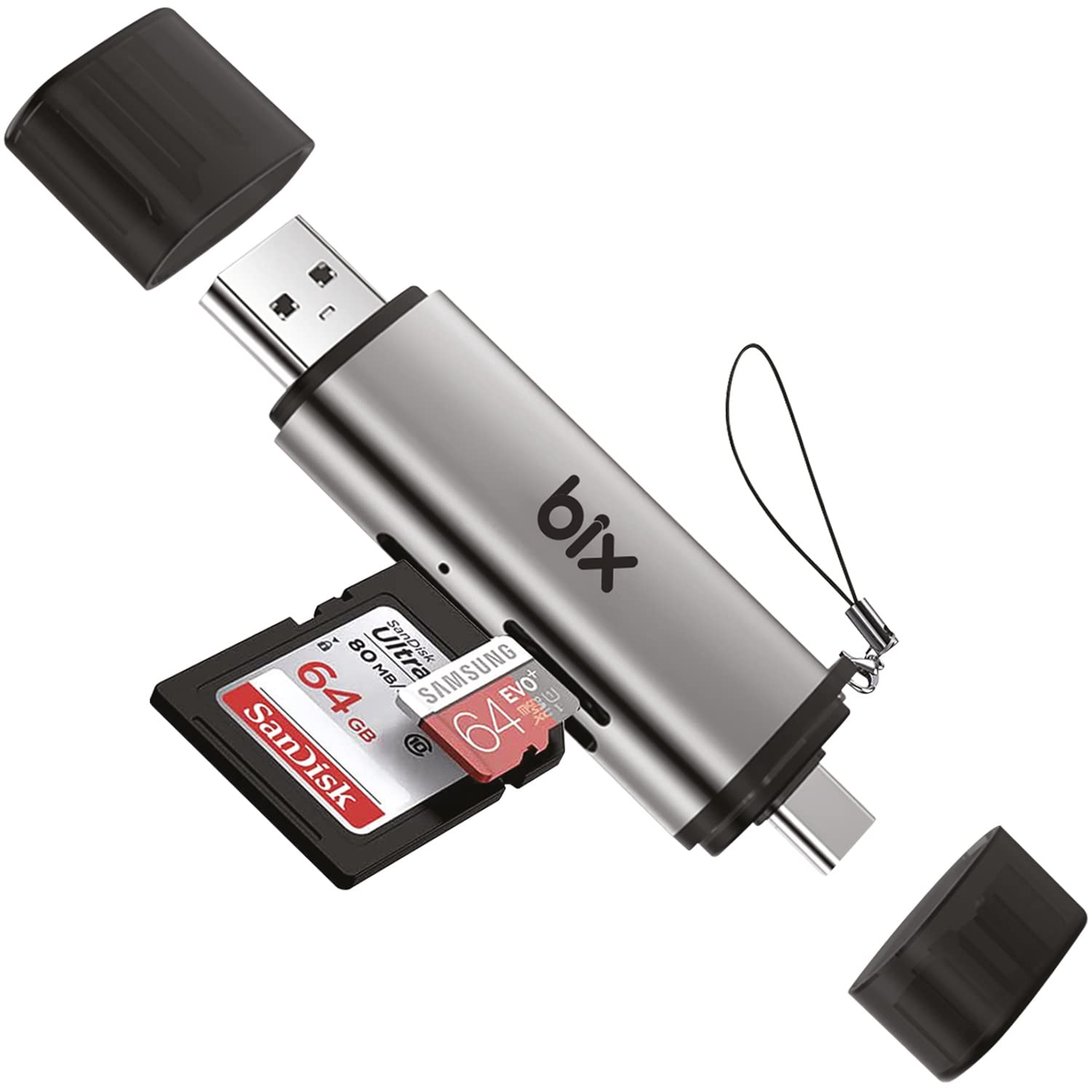 Bix ADP-11 Mikro SD Kart Okuyucu Type-C & USB 3.2 Gen1, Hafıza